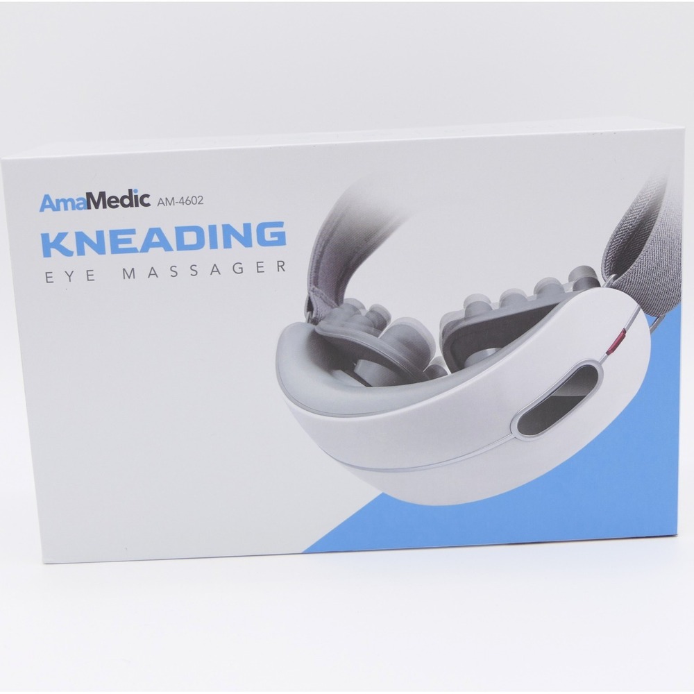 AmaMedic AM-4602 Kneading Eye Massager - 4 Modes, Sleep Music,‎ Wam Compress